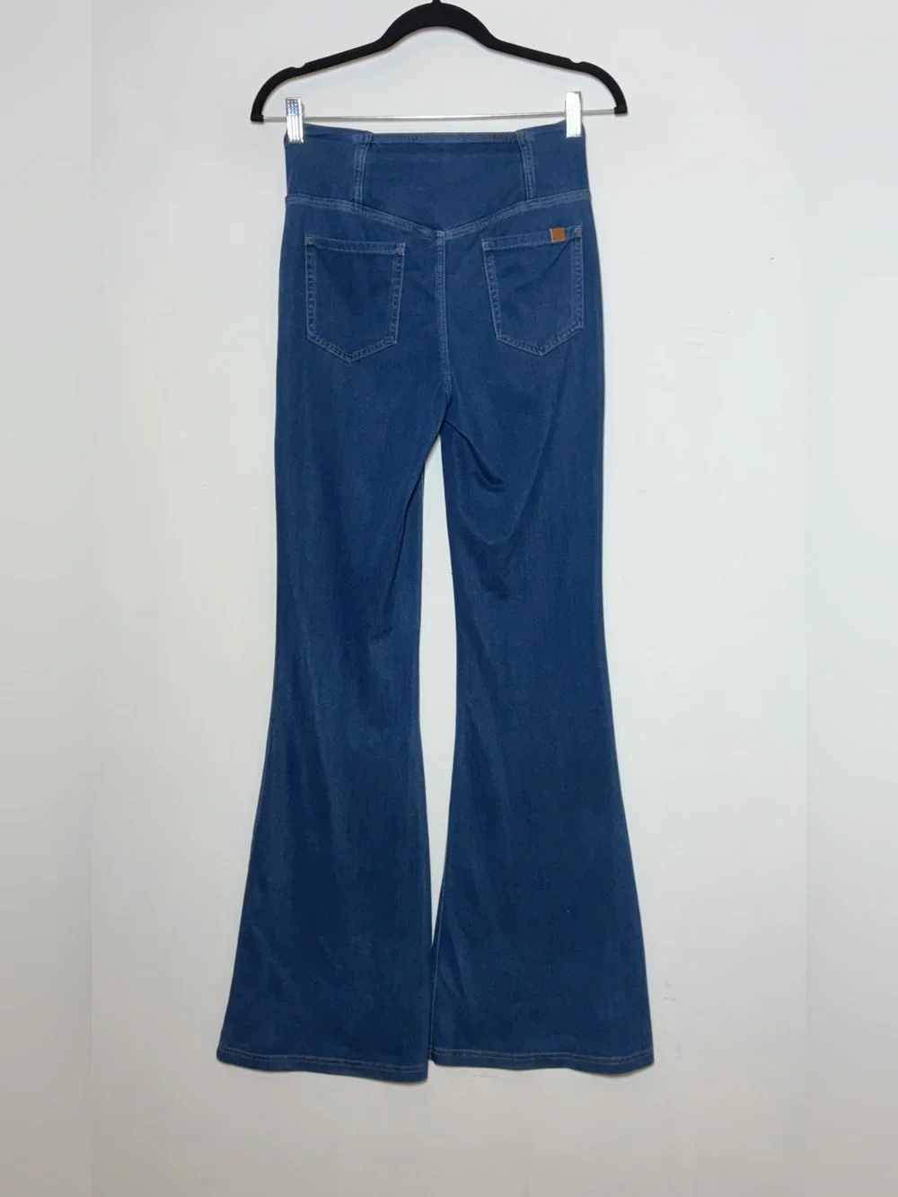 Halara Flex Crossover High Waist Super Flare Jeans Blue, Dark Wash, Small Tall